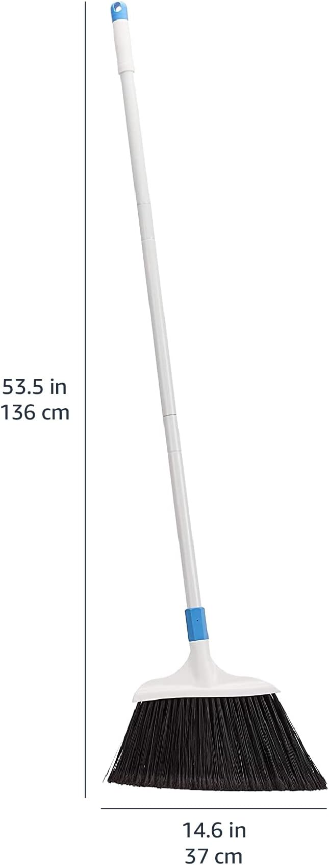 Heavy-Duty Broom, Blue and White