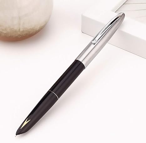 3 PCS Genuine Hero 329 Fountain Pen Fine Nib,Gold Arrow Pattern, Stainless Steel Cap