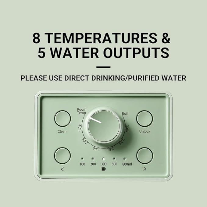 Instant Hot Water Dispenser, Countertop Water Boiler & Warmer for Tea, Coffee and Baby Formula, Adjustable 8 Temperatures & 5 Water Outputs, 3L Water Tank(102oz)