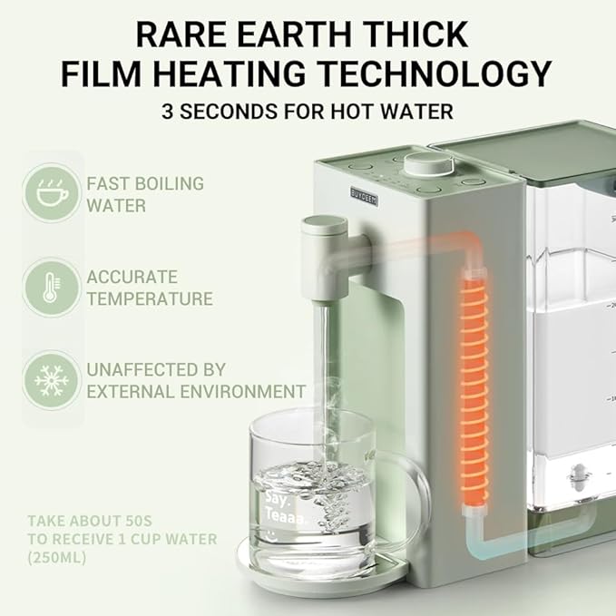 Instant Hot Water Dispenser, Countertop Water Boiler & Warmer for Tea, Coffee and Baby Formula, Adjustable 8 Temperatures & 5 Water Outputs, 3L Water Tank(102oz)