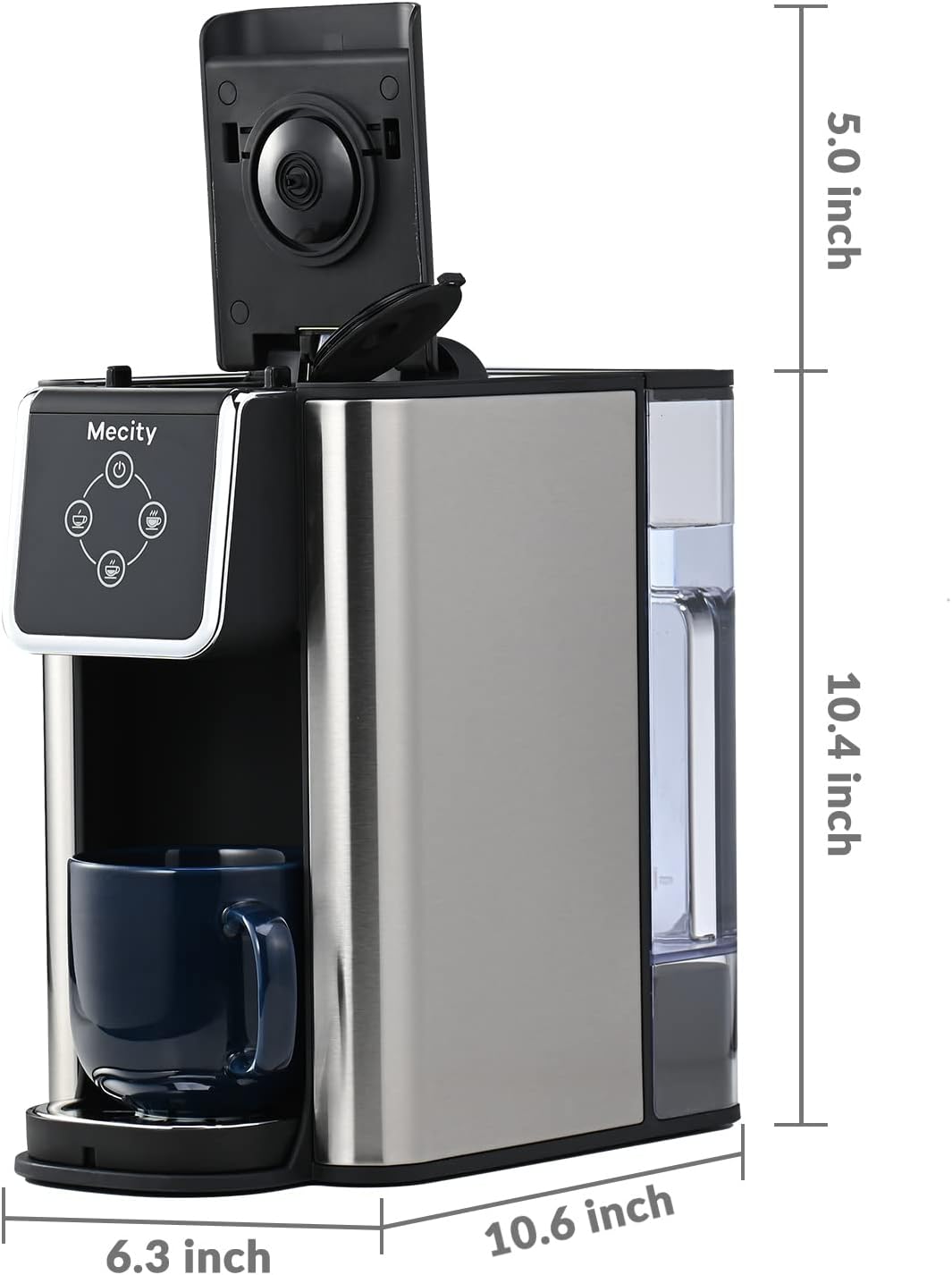 Coffee Maker 3 in 1 Single Serve Coffee Machine, Compatible with K cup Capsules, Instant Coffee Pot, Tea maker, 6,8,10 Oz Cup, Removable 50 Oz Water Reservoir, 120V 1150W
