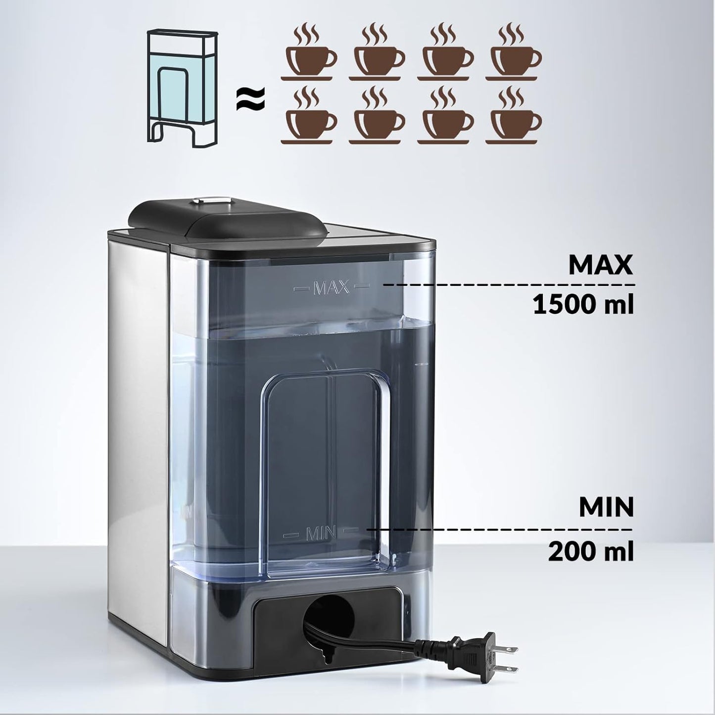 Coffee Maker 3 in 1 Single Serve Coffee Machine, Compatible with K cup Capsules, Instant Coffee Pot, Tea maker, 6,8,10 Oz Cup, Removable 50 Oz Water Reservoir, 120V 1150W