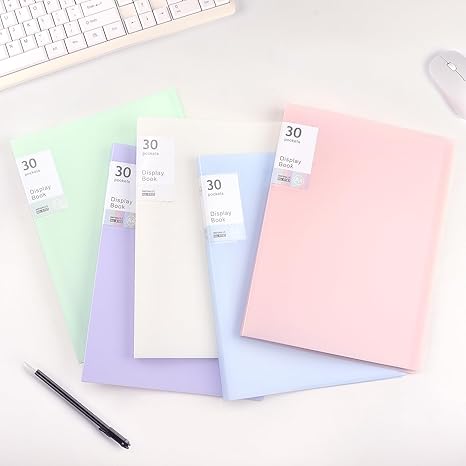 Portfolio Binder with Plastic Sleeves, Pocket Portfolio Folder with Clear Sheet Protectors, Display 60 Pages Book, Presentation Book for Artwork, Document Organizer, 1 Pack