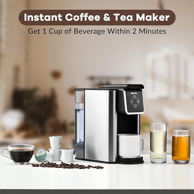 Coffee Maker 3 in 1 Single Serve Coffee Machine, Compatible with K cup Capsules, Instant Coffee Pot, Tea maker, 6,8,10 Oz Cup, Removable 50 Oz Water Reservoir, 120V 1150W