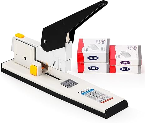 Heavy Duty Stapler 210 Sheets Capacity, Effortless Office School Stapler with Adjustable Stapling Width of 60mm (2.36") with 4000 Staples