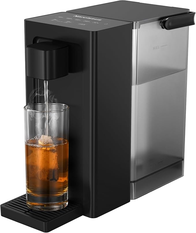 Instant Hot Water Dispenser Countertop for Rapid Heating & Dispense, Adjustable 5 Temp & 4 Water Volume Dispense, Removable 100 Ounce Capacity Water Tank with Carrying Handle, BPA Free