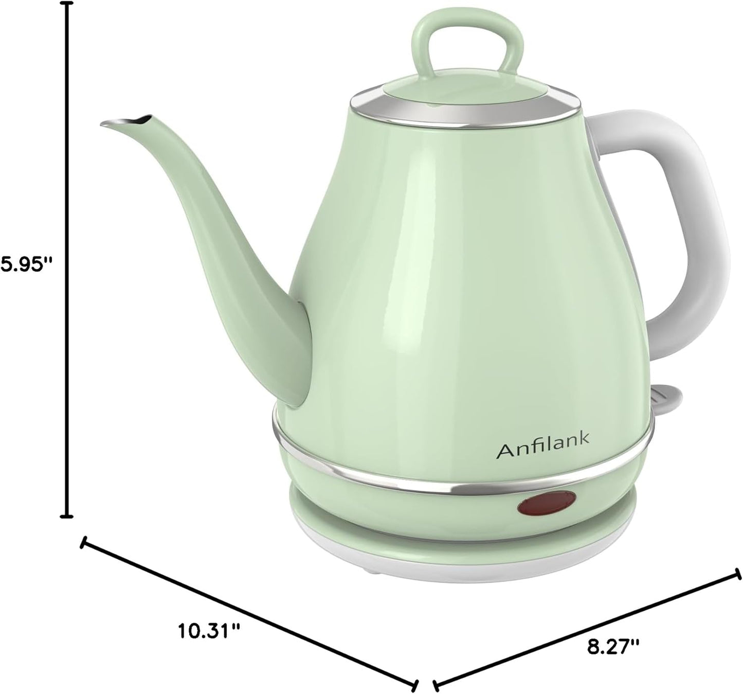 Electric Gooseneck Kettle, 1L 1500WFast Boil, 100% Stainless Steel BPA Free Pour-Over Coffee & Tea Kettle,Water Boiler with Auto Shut & Boil-Dry Protection