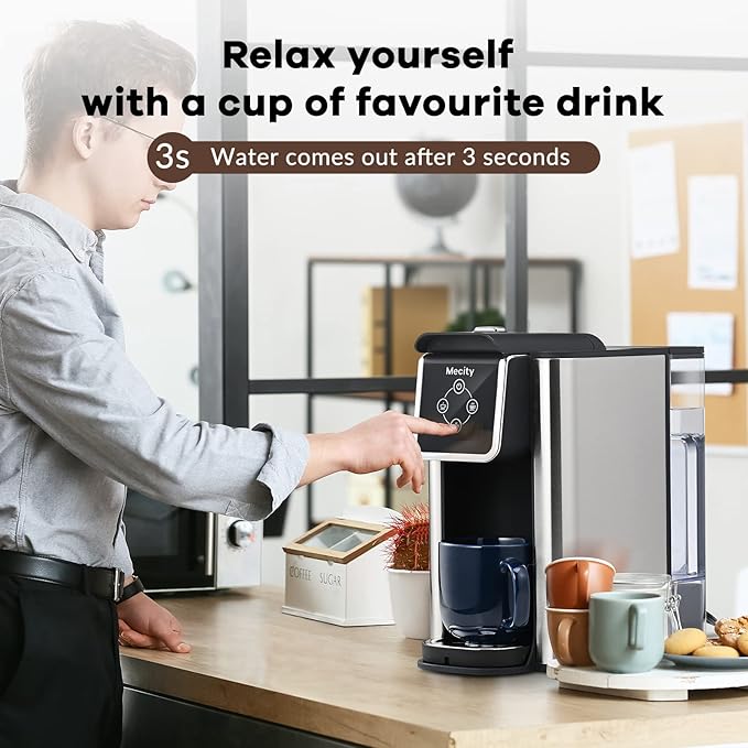Coffee Maker 3 in 1 Single Serve Coffee Machine, Compatible with K cup Capsules, Instant Coffee Pot, Tea maker, 6,8,10 Oz Cup, Removable 50 Oz Water Reservoir, 120V 1150W