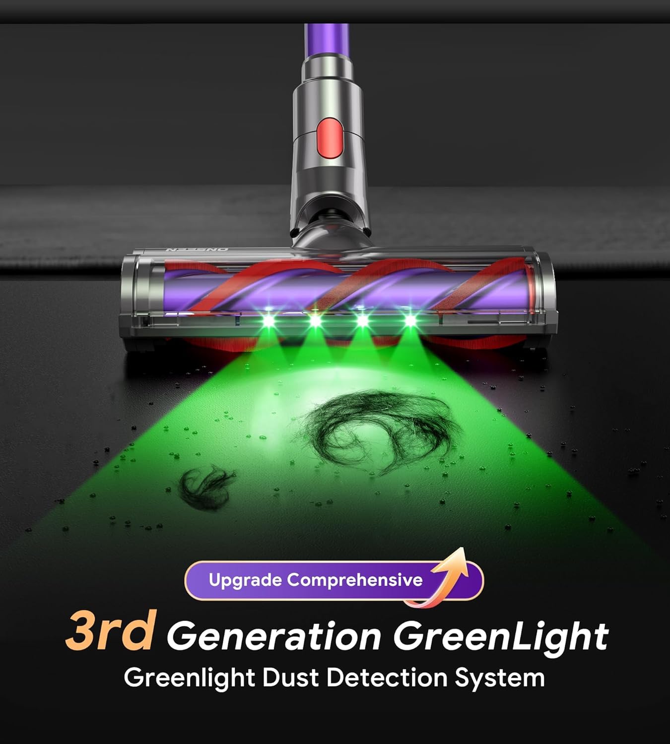 Vacuum Cleaner for Home,65Mins/580W/45Kpa Powerful Suction Cordless Vacuum,Cordless Stick Vacuum Cleaner,Portable 2L Cups Anti-Tangle Vacuum Pro for Pet Hair Hardwood Carpet Car