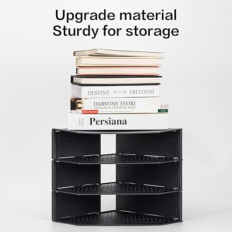 Collapsible Magazine File Holder, Desk Organizer Document Folder for Office Organization and Storage, 3 Vertical Compartments