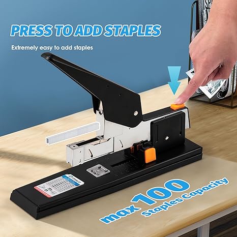 Heavy Duty Stapler 210 Sheets Capacity, Effortless Office School Stapler with Adjustable Stapling Width of 60mm (2.36") with 4000 Staples