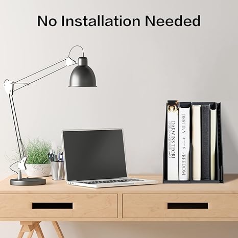 Collapsible Magazine File Holder, Desk Organizer Document Folder for Office Organization and Storage, 3 Vertical Compartments