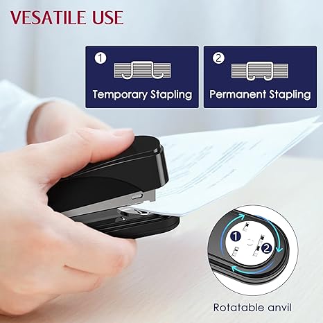 Metal Stapler Heavy Duty 50 Sheet Capacity with 1750 Staples and Staple Remover, Full Strip Staplers for Desk, No Jam, Non-Slip for Office & Classroom