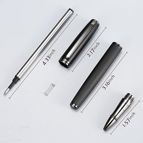 Liquid Ink Rollerball Pen,Essential Business Nice Pens,Metal pen Smooth writing stylish design effortless writing,Luxury pens with gift case for Men & Women
