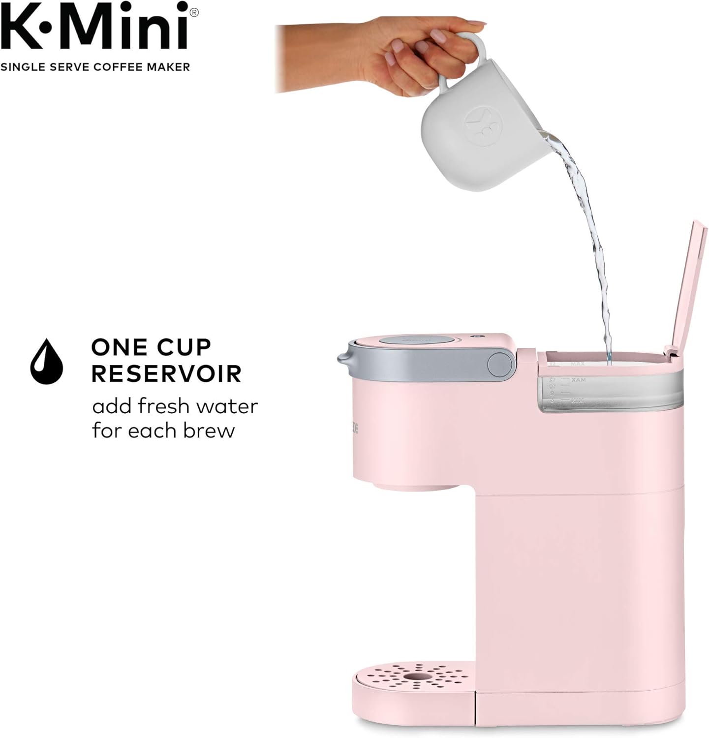 Single Serve K-Cup Pod Coffee Maker, 6 to 12oz Brew size, with Cord Storage, Perfect for Small Spaces