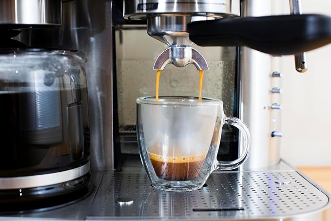 Combination Stainless Steel Espresso + Coffee Maker, 10 cups