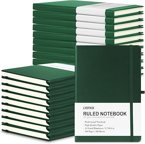 20 Pack Journals for Writing College Ruled Notebooks Journal in Bulk, Hardcover Notebooks (200Pages) for Note Talking, Lined Bullet Journals for Home School Office, 5.7"x8.4"