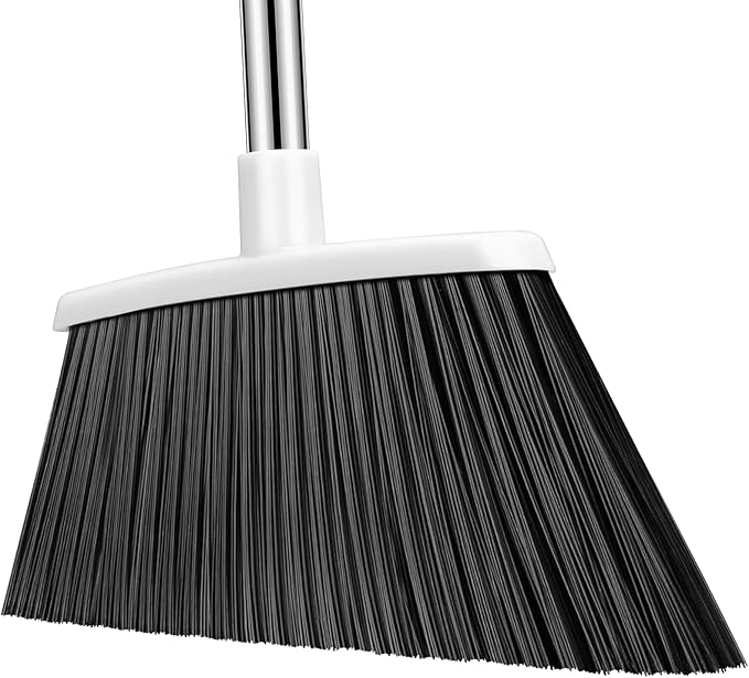 Heavy Duty Broom, 55 Inch Long Handle Outdoor Large Angle Brooms, Commercial Broom for Sweeping Indoor, for Home Garage Kitchen Office Courtyard Lobby Patio Lawn Concrete
