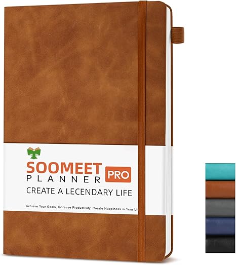 Lined Journal Notebook, 200 Pages, Leather Hardcover Notebooks, A5 College Ruled Thick Classic with Pen Loop Notebook Journals for Writing, for Women Men Office School, 5.75'' X 8.38''