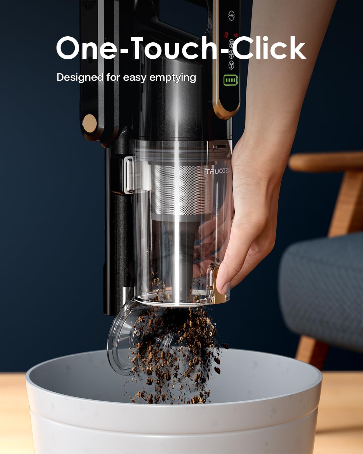 Cordless Vacuum Cleaner, 45Kpa 50 Mins Runtime Self-Standing Stick Vacuum Cleaners for Home, Powerful Suction, Lightweight, LED Touch Screen 8 in 1 Vacuum for Pet Hair, Carpet, Hardwood Floor,