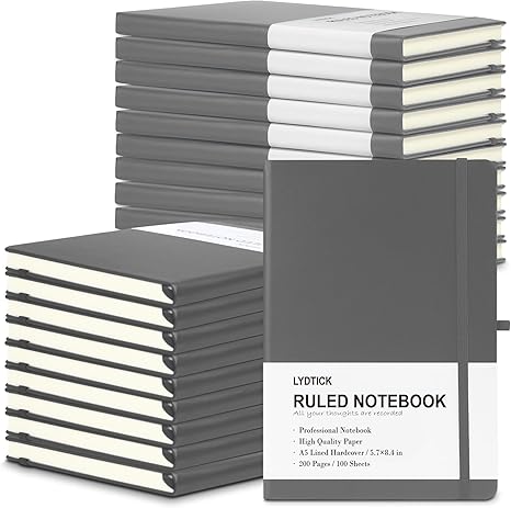 20 Pack Journals for Writing College Ruled Notebooks Journal in Bulk, Hardcover Notebooks (200Pages) for Note Talking, Lined Bullet Journals for Home School Office, 5.7"x8.4"
