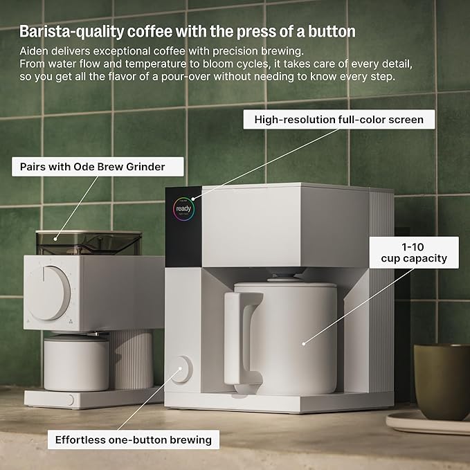 Precision Drip Coffee Maker, Thermal Carafe, Perfect Temperature Control, Bloom Cycle, Single Serve to 10 Cup Capacity