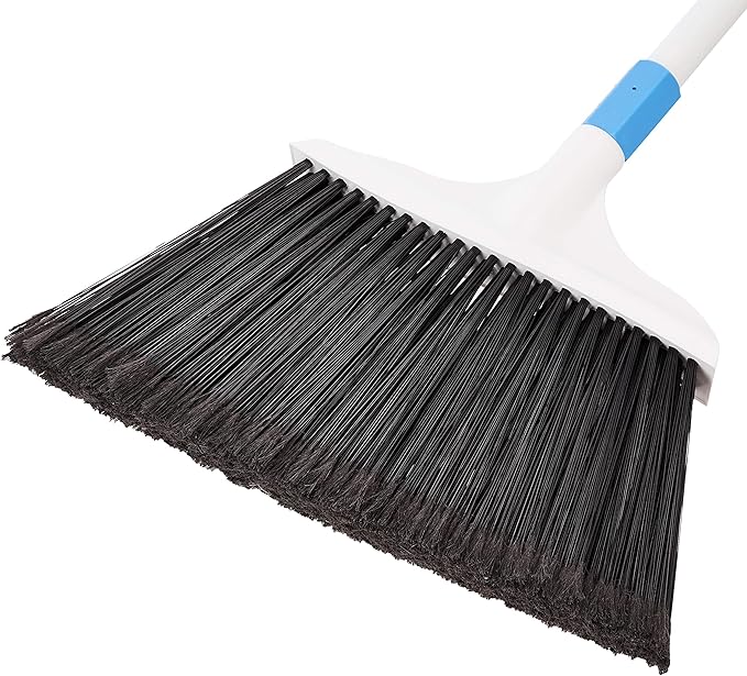 Heavy-Duty Broom, Blue and White