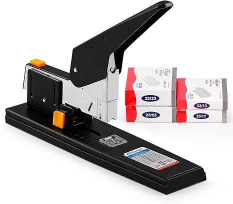 Heavy Duty Stapler 210 Sheets Capacity, Effortless Office School Stapler with Adjustable Stapling Width of 60mm (2.36") with 4000 Staples