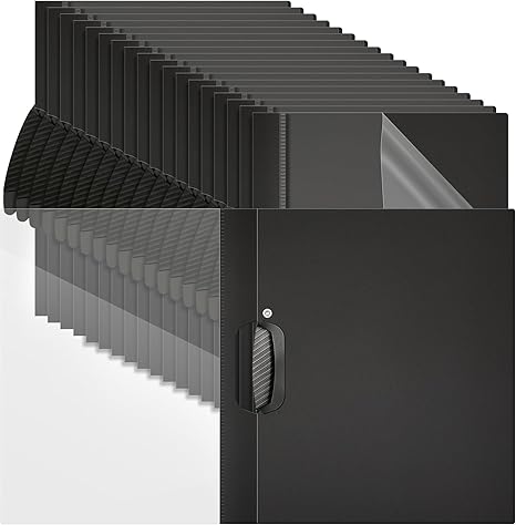 72 Pack Clear Report Covers with Clip Plastic Report Folder Cover with Clip Presentation Folders Paper Binder for School Office Classroom Business Document Files, 11.8 x 9.5 Inch, Black