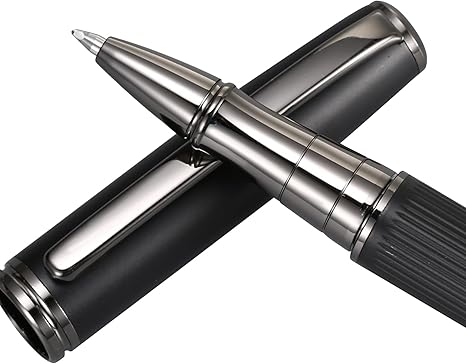 Liquid Ink Rollerball Pen,Essential Business Nice Pens,Metal pen Smooth writing stylish design effortless writing,Luxury pens with gift case for Men & Women