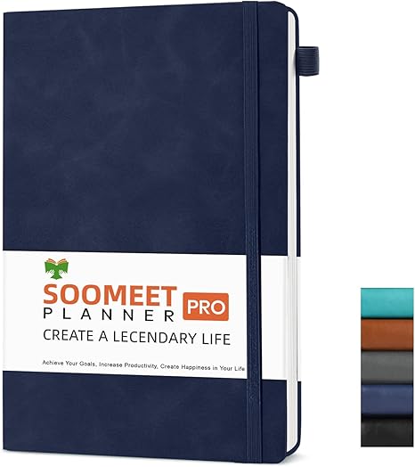 Lined Journal Notebook, 200 Pages, Leather Hardcover Notebooks, A5 College Ruled Thick Classic with Pen Loop Notebook Journals for Writing, for Women Men Office School, 5.75'' X 8.38''
