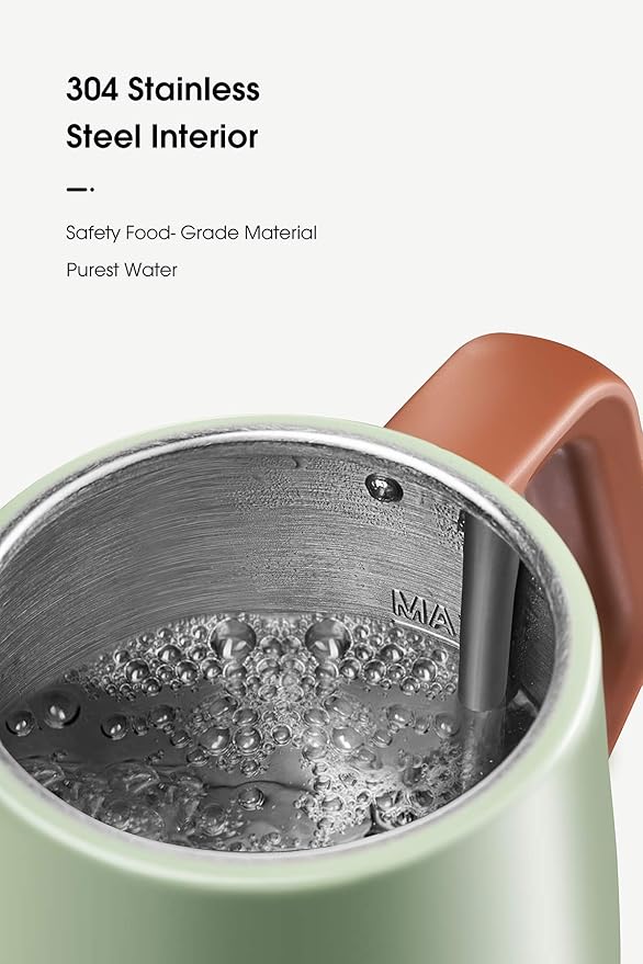 Electric Gooseneck Kettle, 1L 1500WFast Boil, 100% Stainless Steel BPA Free Pour-Over Coffee & Tea Kettle,Water Boiler with Auto Shut & Boil-Dry Protection