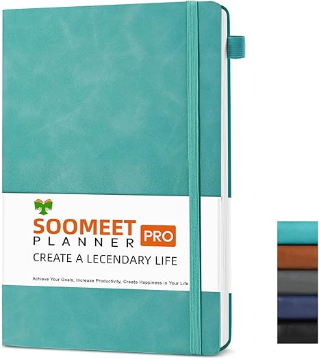 Lined Journal Notebook, 200 Pages, Leather Hardcover Notebooks, A5 College Ruled Thick Classic with Pen Loop Notebook Journals for Writing, for Women Men Office School, 5.75'' X 8.38''