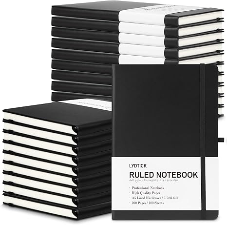 20 Pack Journals for Writing College Ruled Notebooks Journal in Bulk, Hardcover Notebooks (200Pages) for Note Talking, Lined Bullet Journals for Home School Office, 5.7"x8.4"