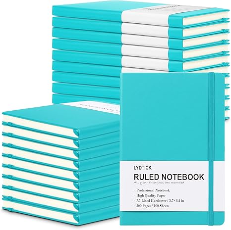 20 Pack Journals for Writing College Ruled Notebooks Journal in Bulk, Hardcover Notebooks (200Pages) for Note Talking, Lined Bullet Journals for Home School Office, 5.7"x8.4"