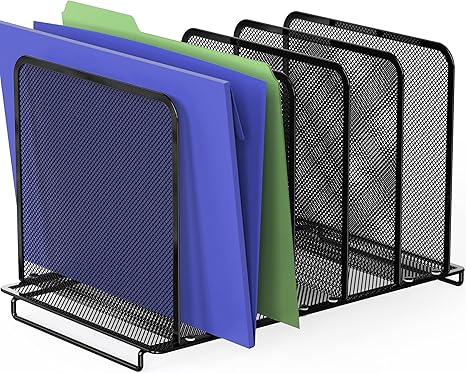 Expandable 5 Section Upright File Sorter Organizer